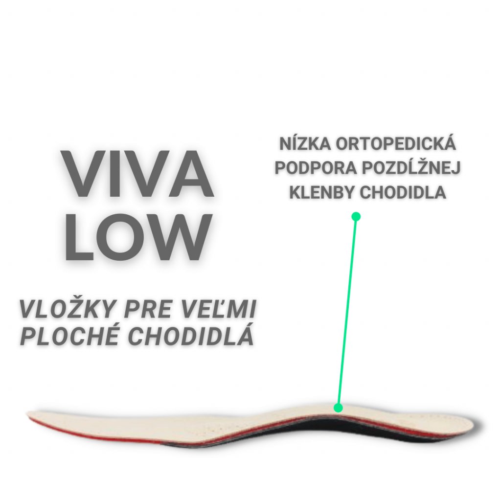 Pedag Viva Low znížená ortopedická podpora pozdĺžnej klenby chodidla