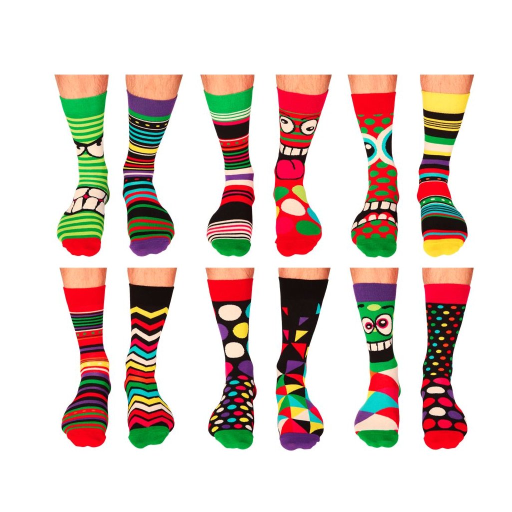 Pánske veselé ponožky United OddSocks Adventný kalendár