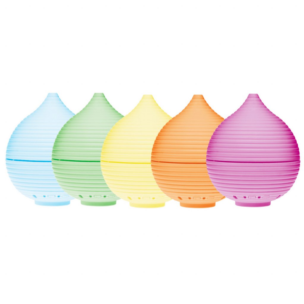 Aróma difúzerová LED lampa s 5 farbami wellness svetla