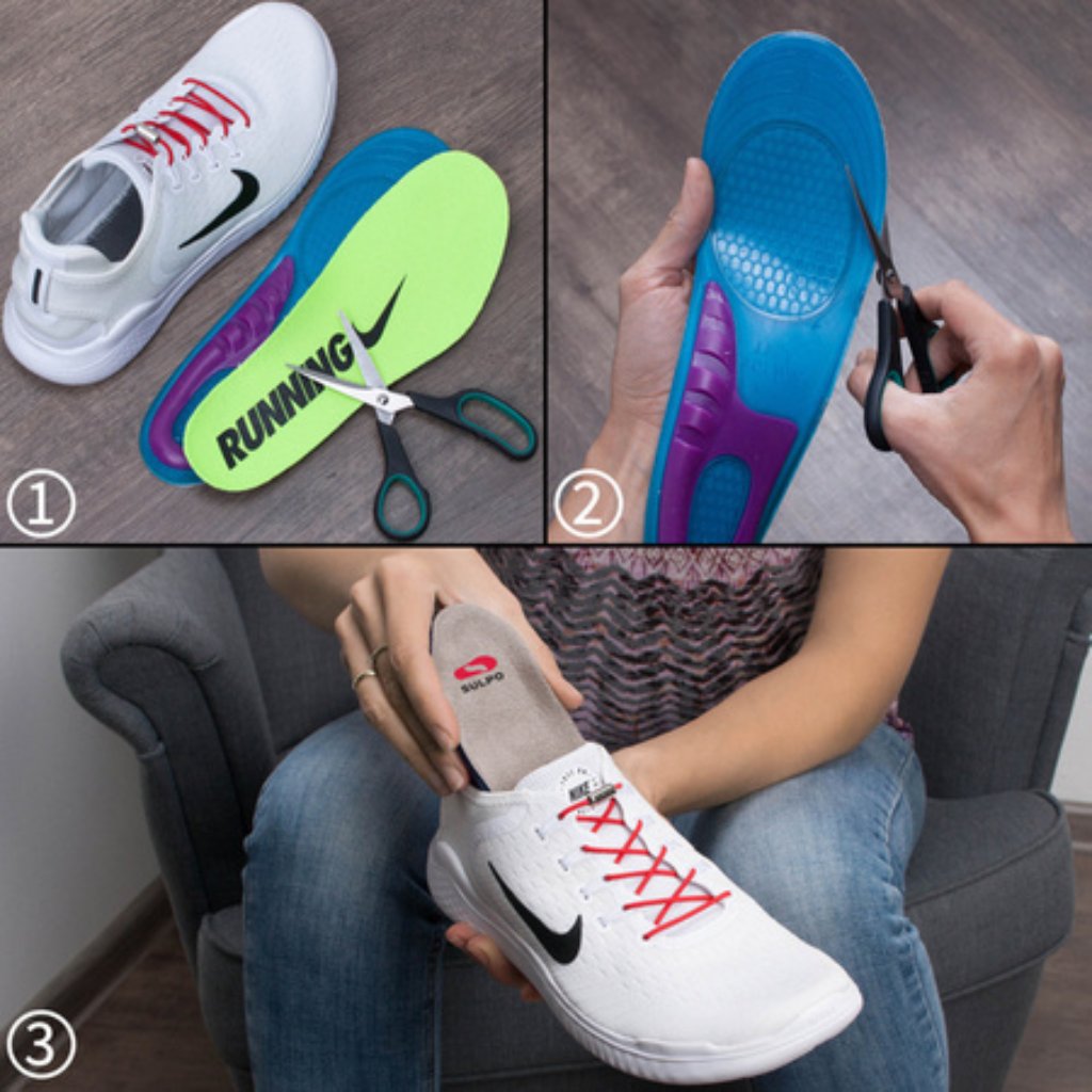 Funkcie gélových vložiek do topánok Basic Thin