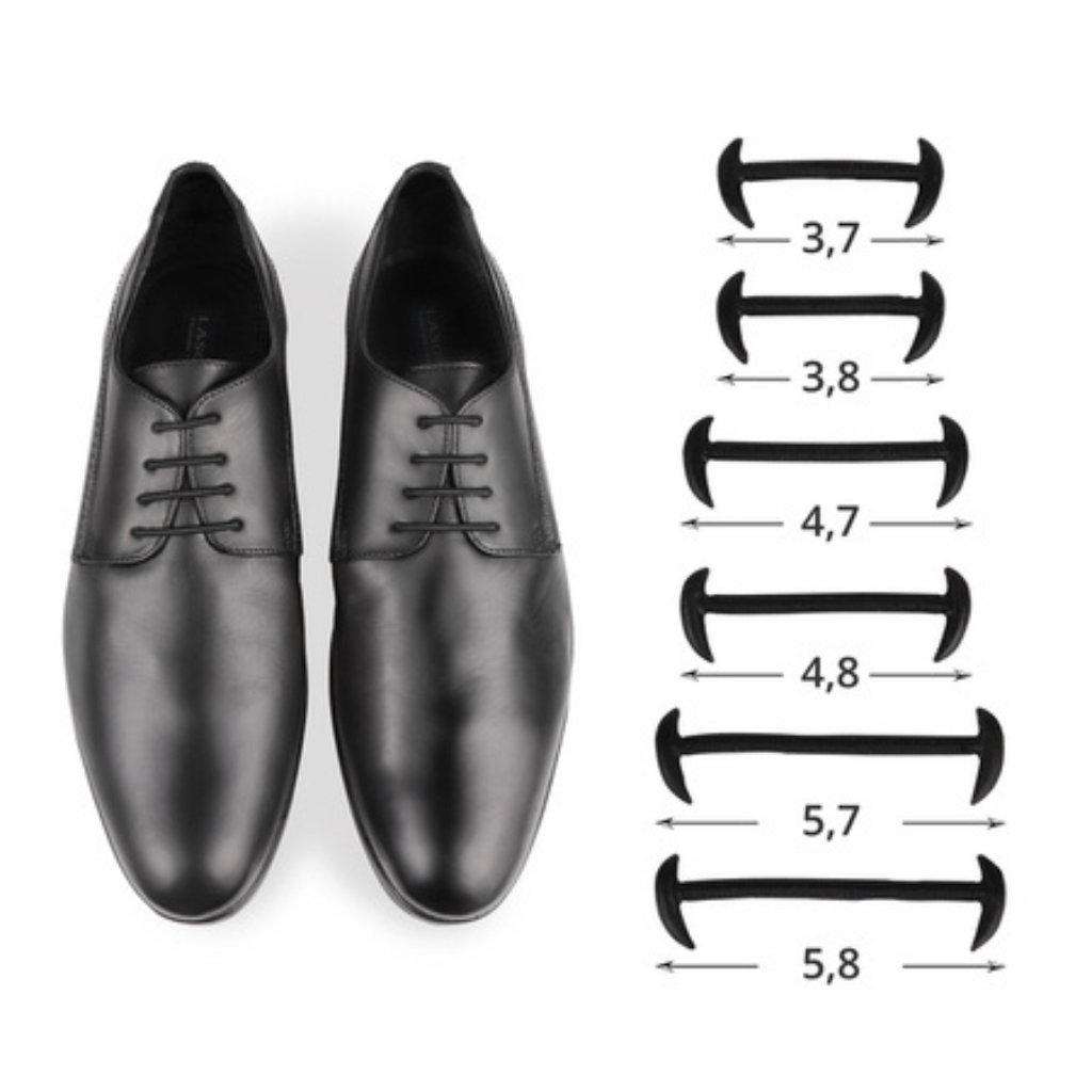 Rozmery elastických šnúrok do elegantných topánok