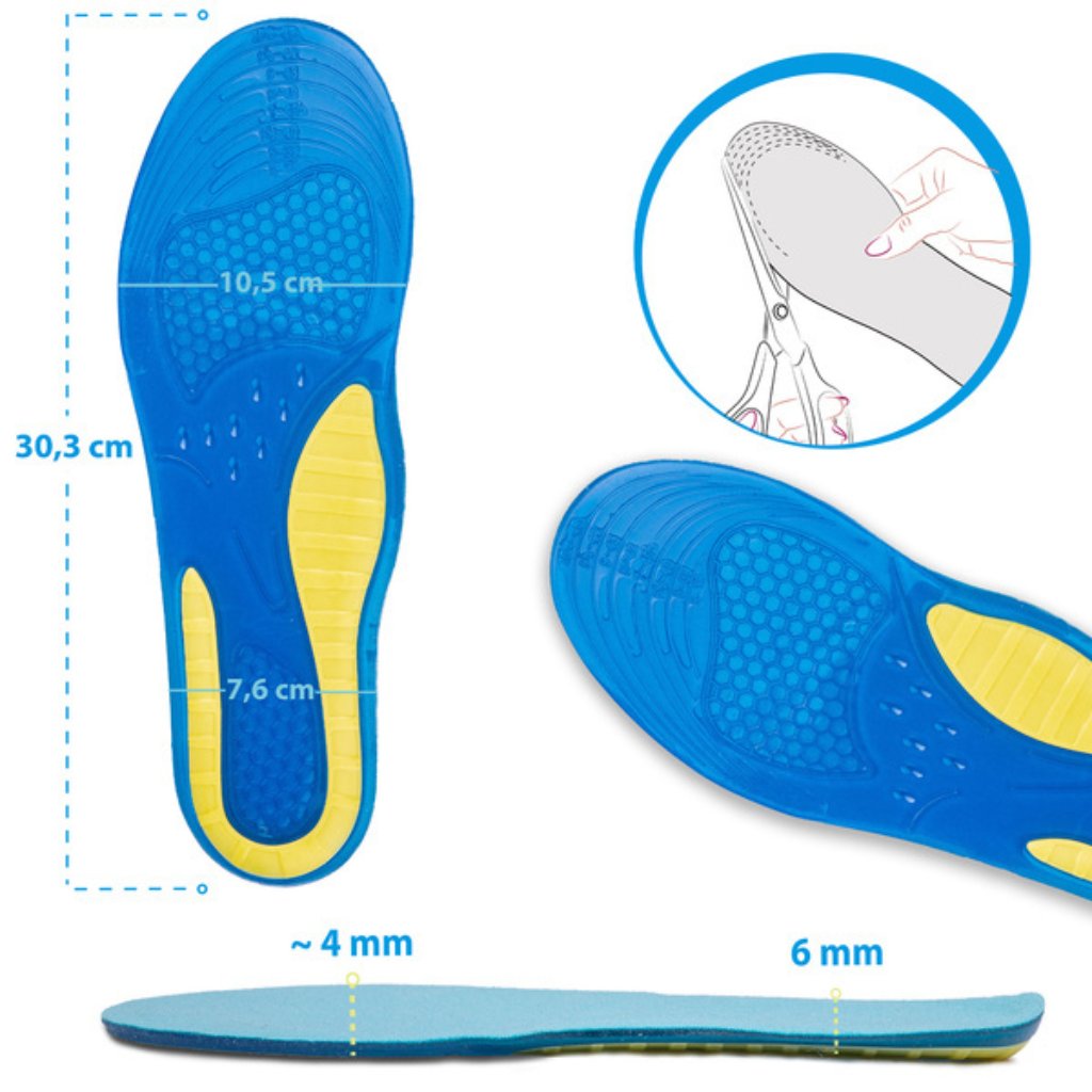 Gélové vložky do športovej obuvi veľkosť EU 42 - 46