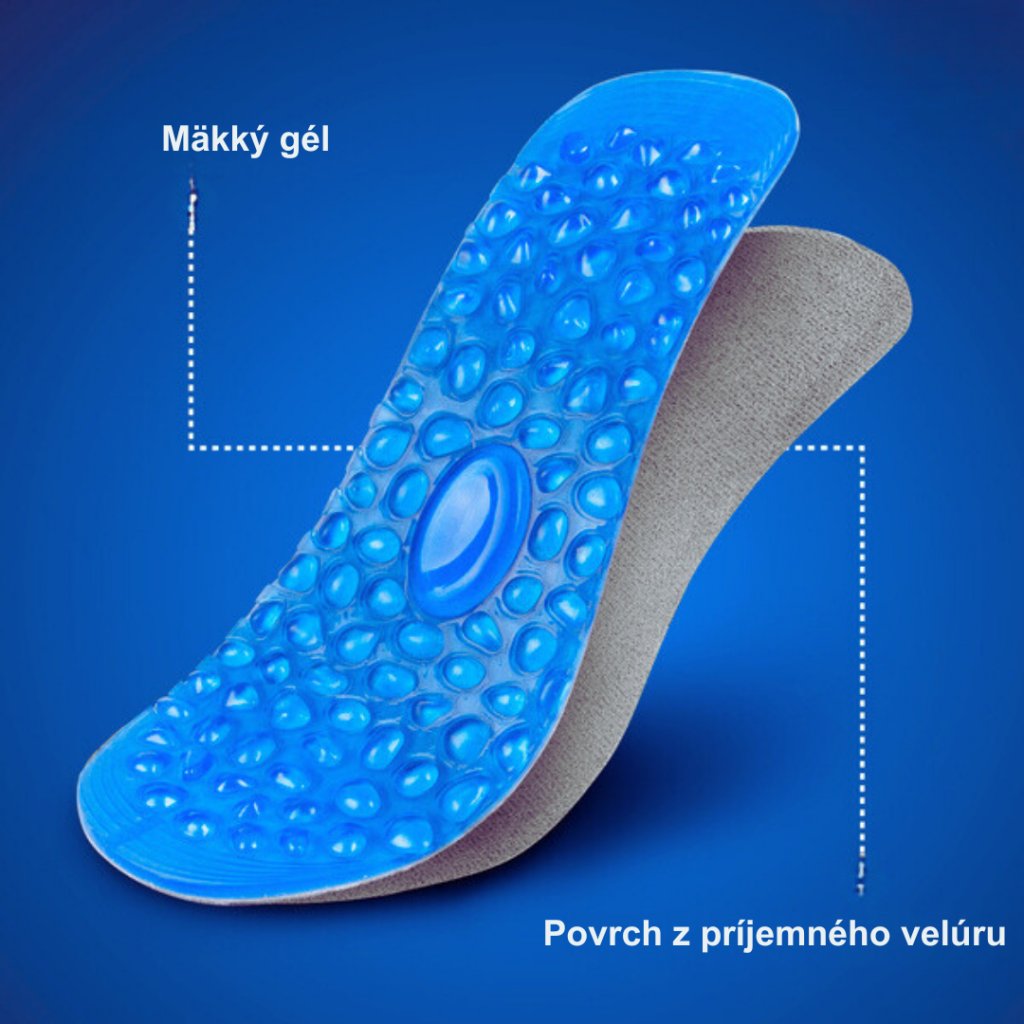 Konštrukcia masážnych gélových vložiek do topánok