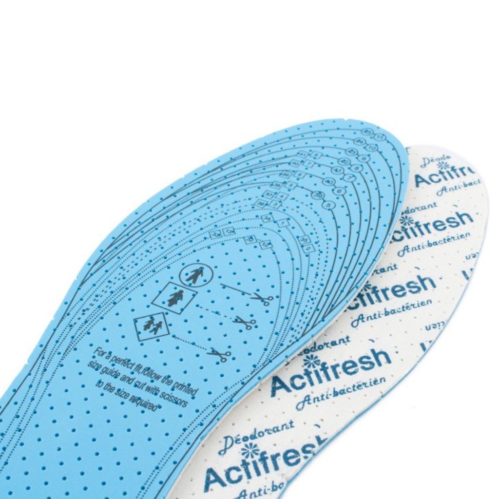 Strihacie línie na antibakteriálnych vložkách do topánok ActiFresh